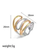 Estilo Ins Diseño de Nicho Anillo Abierto de Acero de Titanio Moda para Mujer Versátil Simple Anillo de Acero Inoxidable que No se Desvanece Pulsera