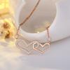 Collar de plata esterlina 925 Amor collar femenino moda coreana dulce en forma de corazón viento frío cadena clavicular collar femenino suministro en vivo