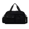 Bolsa de Viaje Nueva Estilo Coreano Patchwork de Bloques de Color Cierre de Cordón Separación Húmedo/Seco Bolsa de Gimnasio Elegante con Compartimento para Zapatos Bolsa de Equipaje Turístico