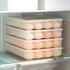 Caja de Huevos para Refrigerador de Fábrica Caja de Conservación de Alimentos Bandeja para Huevos Rejillas para Huevos Caja de Plástico para Cocina Caja de Almacenamiento de Huevos