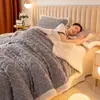Nueva Funda de Manta de Tafetán y Forro Polar Otoño e Invierno Transfronteriza, Manta para Siesta en la Oficina, Funda de Colcha de Forro Polar Coral, Manta de Sofá de Forro Polar de Leche