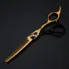 6.0 Tijeras de Peluquería Personalizadas Pintadas de Colores, Tijeras para Cortar el Cabello, Tijeras Planas, Tijeras para Flequillo, Tijeras Entresacadoras, Asequibles 03-1