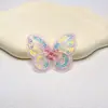 Bordado de computador borboleta conta manual roupas acessórios DIY adesivos de patch estilo chinês flor Hanfu emblema adesivos de tecido bordados