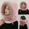 Nuevo Sombrero a Prueba de Frío del Noreste, Bufanda, Máscara Integrada, Casco de Otoño e Invierno para Mujer, Bufanda para el Cuello a Prueba de Viento Cálida para Ciclismo, Gorro de Ciclismo