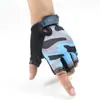 Novas luvas de equitação infantis com meio dedo alta elasticidade esportes ao ar livre patinação roller bicicleta de montanha luvas infantis atacado de fábrica