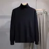 Suéter casual de punto para otoño e invierno con cuello alto apilado, nueva colección de punto al por mayor, top cálido de capa base de cuello alto, ropa para hombre transfronteriza