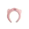Faixa de Cabeça Rosa de Pelúcia Cabeça de Porco com Nariz Escorrendo, Mesmo Estilo de Bai Lu, para Mulheres Lavarem o Rosto, Aplicarem Maquiagem e Prenderem o Cabelo, Estilo Animal Cartoon, Fofa e Divertida