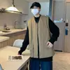 Colete de Trabalho Novo Estilo de Rua Primavera e Outono Estilo Hong Kong Estudante Cor Sólida Estilo Coreano Colete Simples Peça Única Tendência Dropshipping
