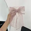 Encaje a través de hilo encaje de lunares lazo hecho a mano pinza de resorte tocado de temperamento simple de hada pasador súper lindo mujeres
