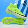 Novos chuteiras de futebol de cano alto transfronteiriças para Copa do Mundo para adolescentes, travas longas AG, travas para gramado TF, chuteiras de futebol para treinamento e competição atacado
