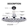 Accesorios de baño y ducha transfronterizos Xiamen cabezal de ducha redondo de ocho pulgadas galvanizado ducha oculta transfronteriza cabezal de ducha