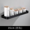 Perchero de pared de aluminio con ganchos negros para cocina, para colgar en la pared, para condimentos domésticos