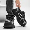Zapatos Derby para Hombre con Suelas Gruesas para Primavera y Otoño, Nuevos Zapatos Casuales de Cuero que Aumentan la Altura, Zapatos para Hombre de Estilo Británico de Moda