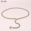 Ventas Directas de Fábrica Procesamiento y Personalización de Diversas Cadenas Metálicas para Cinturón Cinturón de Cintura Trenzado Cadena de Cintura Estilo Ins para Mujeres
