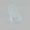 Caixa organizadora plástica quadrada transparente elevada, caixa plástica para itens pequenos, caixa de armazenamento para peças de ferragem e equipamentos de pesca