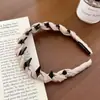 Diadema de Satín de Alta Gama para Mujer con Corona Alta, Diadema Plisada, Estilo Francés Retro, Accesorio para el Cabello de Moda, Nuevo Modelo 2025