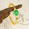 Pulsera de oro antiguo de Vietnam con incrustaciones de esmalte muaré hueco de estilo retro con diseño de nicho de alta calidad