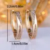 Pendientes Populares Transfronterizos en Forma de V con Microincrustaciones de Diamante Blanco, Lujo Accesible, Pendientes Brillantes y de Alta Gama para Mujer, Modernos, Clásicos y Versátiles