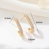 Base de Arete de Perla Mariposa con Forma de Pipa Microincrustada de Circonia Chapada en Oro de 14K Accesorios para Aretes DIY para Mujeres