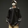 Camiseta de manga larga de dos piezas de imitación para hombre, nueva tendencia otoño/invierno 2026, cuello redondo, capa base, sudadera casual holgada estilo americano
