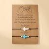 Pulsera de pareja de cruz turquesa transfronteriza, pulsera tejida a mano simple y nicho de alta gama europea y americana, regalo para amigos