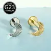 Moda Tendência Estilo Europeu e Americano F136 Titânio Piercing Labial Piercing de Osso da Orelha Rosca Interna de Fundo Plano Corpo da Haste 6-10mm Joias para Piercing