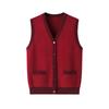 Nuevo Chaleco de Lana Grueso de Doble Capa para Parejas, Unisex, con Bolsillos, Cuello en V, Sin Mangas, Prendas de Punto Holgadas para Exteriores