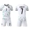 25-26 Portugal Visitante Blanco No. Camiseta de Fútbol 7 de C Ronaldo para Niños y Adultos, Tallas 14-3XL