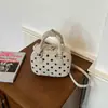 Bolso Bandolera Elegante de Lunares para Mujer, Nuevo Bolso de Mano Tipo Bowling Estilo Coreano Otoño 2026, Bolso de Hombro Fresco y Único