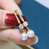 Accesorios de bricolaje, pendientes de perlas de plata de ley S925, soporte vacío, exquisitos pendientes de gancho para la oreja que combinan con todo, pendientes, accesorios de soporte de plata para mujeres