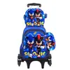 Nueva Lindo Carrito Escolar para Estudiantes de Primaria Grados 3~6 Set de Tres Piezas de Dibujos Animados Mochila Escolar de Dos Ruedas Seis Ruedas para Niños Lista para la Venta