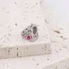2025 Nuevo Moda de Goteo de Aceite Retro Forma de Corazón Agujero Grande Separado Cuentas Sueltas Pulsera de Cuentas Accesorios de Joyería DIY
