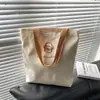 Bolsa de Lona Feminina 2023 Nova Ins Artística Versátil Bolsa de Mão Grande Capacidade Estudante Livros Ombro Bolsa de Lona