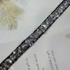Renda Brilhante com Lantejoulas e Contas Bordadas à Mão, Largura 4cm, Acabamento para Vestido de Noiva DIY, Decoração de Cinto, Material para Palco
