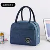 Bolsa Lonchera para Estudiantes de Primaria Impermeable Engrosada Bolsa Lonchera Bolso de Mano con Bolsa para Arroz Tela Oxford Oso Bolsa Aislante