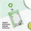 Conjunto de porta-crachá de estudante com cartão deslizante, cartão transparente de campus, bolsa para cartão de refeição, conjunto de identificação com foto love bean, capa protetora, atacado para homens e mulheres