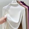 Camada de Base Térmica de Gola Alta Dupla Face Feminina com Forro de Fleece Espesso e Quente para Outono e Inverno 2026 Novo Modelo