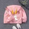 Nuevo abrigo de otoño 2023 para niñas, chaqueta cortavientos infantil, cárdigan casual para bebés, sudadera con capucha para niñas