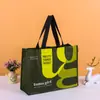 Película de impresión a color personalizada bolsa de plástico pp bolsa con forma de barco bolsa de nailon bolsa tejida a mano impermeable bolsa personalizada IKEA piel de serpiente