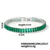 Pulsera de circonita de Amazon, 2,5 x 5 mm, una sola fila, rectangular, con diamantes multicolor, MOXI, gran oferta transfronteriza