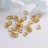 Anillo de conexión de acabado para pulsera de collar DIY, anillo abierto de acero inoxidable color oro 18k, se puede cerrar, material para pulsera de mano