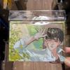 En stock adorable mijo notas de robo de tumbas pintura serpiente pintada serie de primavera yum insignias configurar tarjetas flotantes para enviar sueños Zhang Qiling