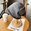 Gorro pulóver al por mayor para niñas con cordón ajustable, gorro holgado de viento perezoso, gorro tejido de color sólido para hombre