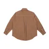 Nanxia Disfraz Otoño Nuevo Estilo Japonés Moderno Camisa de Rayas Teñidas en Hilo de Alta Densidad para Hombre Holgada Camisa de Pareja