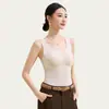Lyocell pluma Seda Quente e Hidratante Colete Outono e Inverno Novo Slim Fit Colete Quente Feminino Dupla Face Forrado com Fleece 8891