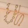Nueva cadena de cintura retro con forma de corazón de moda transfronteriza para mujer, accesorio de cadena de cinturón de aleación con forma de corazón grabado, estilo vacacional de verano