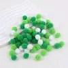 Punto alta elasticidad pompón bolas de felpa de colores bolas de pelo de poliéster pompones pequeños para manualidades juguetes para niños zapatos sombreros accesorios