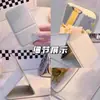Espejo pequeño para llevar contigo, sencillo de mano para escritorio de dormitorio, super mini para estudiante, portátil, plegable, espejo de maquillaje