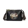 Moda Otoñal Bolso Mamá Repujado Bolso de Mujer Estilo Nuevo Artístico Estilo Nacional Bolso de Hombro de Gama Alta Bolso Cruzado Versátil Elegante