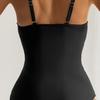 Bikini de una pieza sexy con escote en V cruzado en el pecho sin tirantes y espalda descubierta, nuevo estilo europeo y americano 2025, comercio exterior transfronterizo Amazon